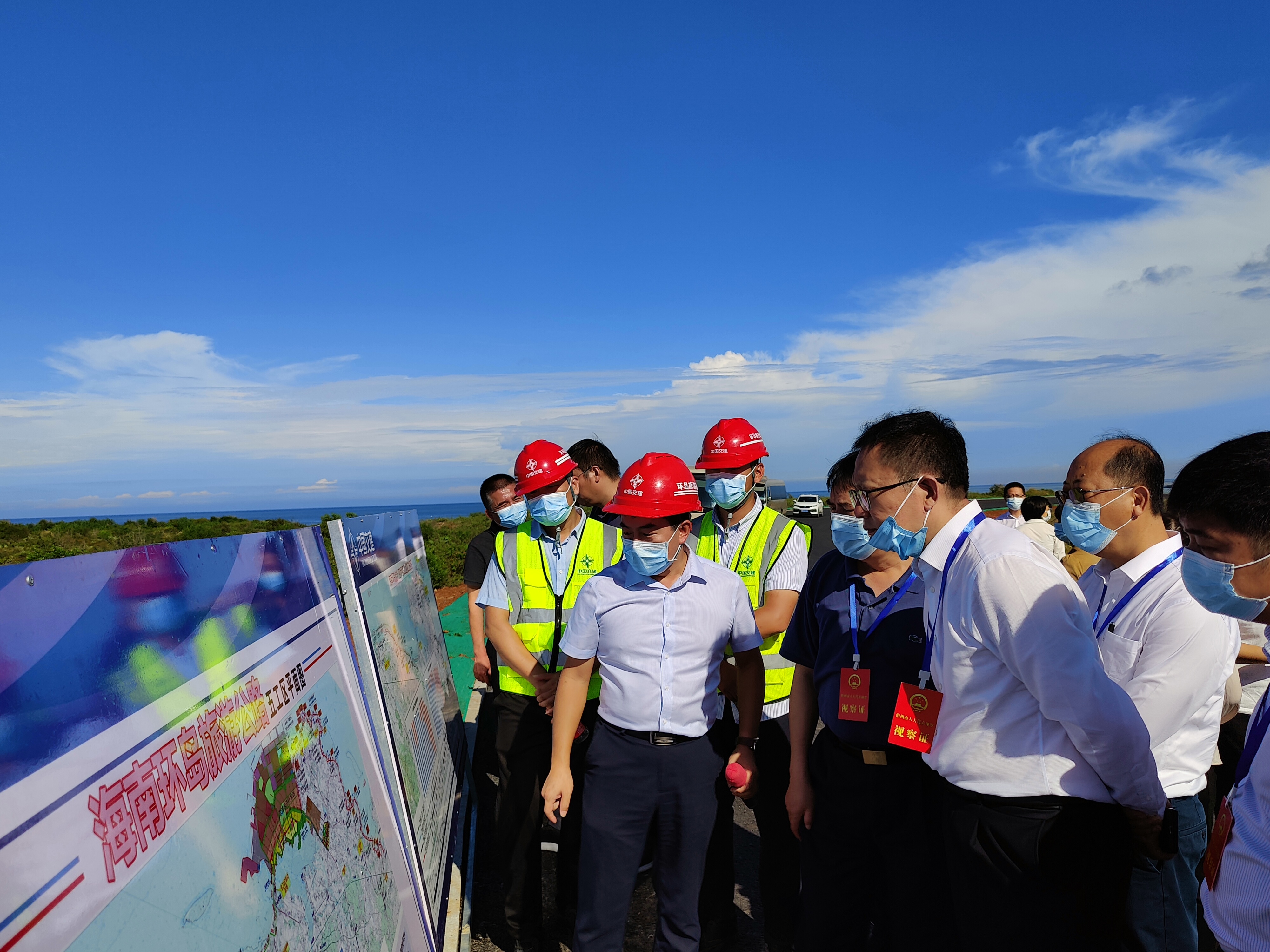 儋州市人大代表視察海南環島旅游公路五工區項目建設情況